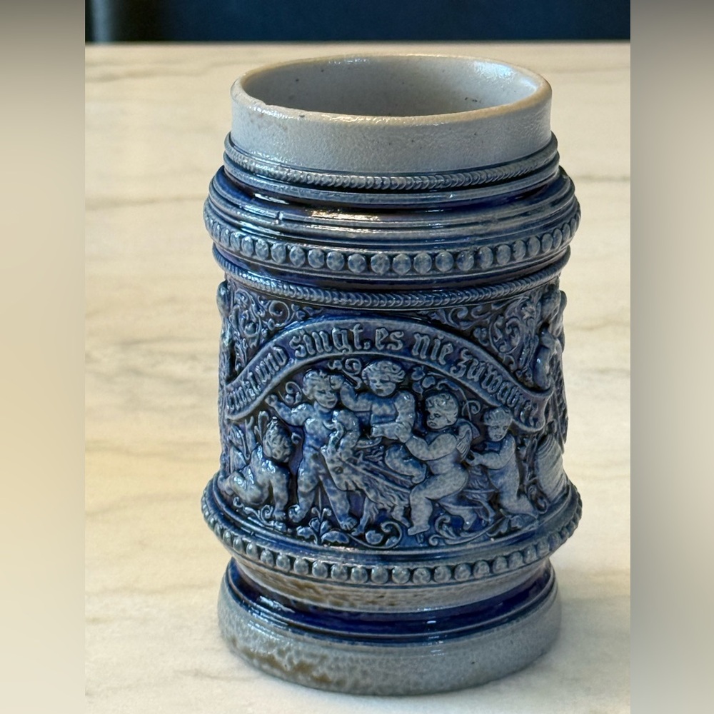 Blue and Gray Ceramic Art Vase